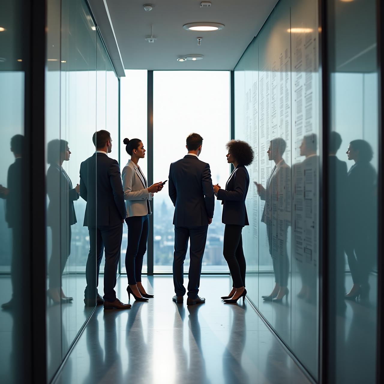 Team overlegt over organisatieontwerp en digitale transformatie